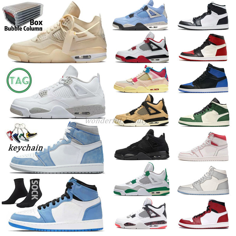 

Jumpman 1 Mens Basketball shoes High UNC University blue 1s Gold Top Mocha Cactus Jack Obsidian Banned Bred Bordeaux Fragment Toe Men Women trainer Sports, Box
