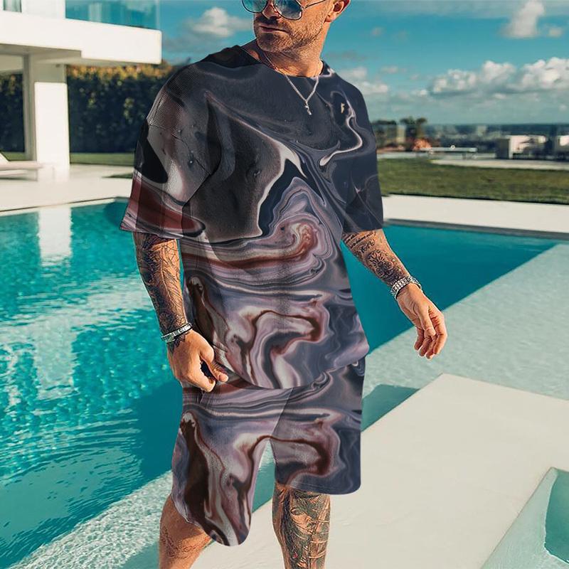 

Men's Tracksuits Anime T-shirt Things Casual Fantasy Chandals Clothes Designer Short Sleeve Gift For Year Husband Sets, Kz-ot42