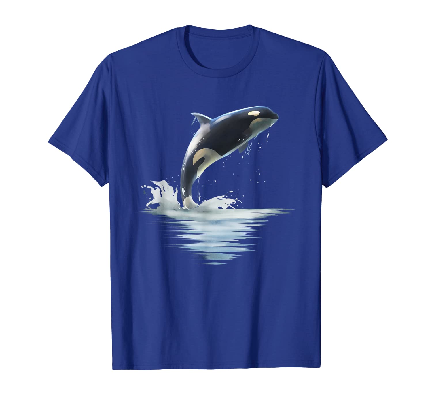 

killer whale jumping orca aquatic sea ocean gift t-shirt, White;black