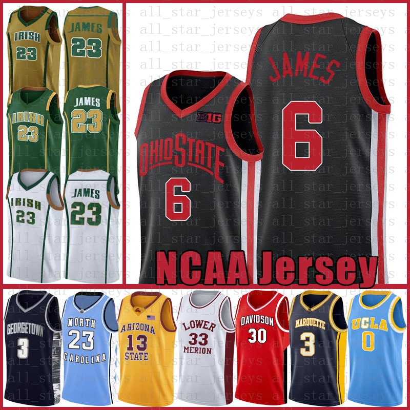 

Ohio State Buckeyes 6 LeBron 23 James NCAA Stephen 30 Curry University Dwyane 3 Wade College Earvin 33 Johnson Basketball Jersey Allen 3 Iverson 23 Michael
