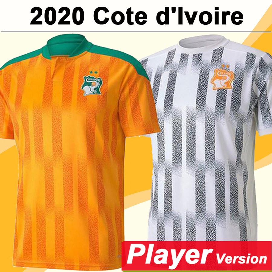 

2020 Côte D' Ivoire KESSIE Cote DIvoire Mens Player Version Soccer Jerseys ZAHA CORNET DROGBA Team Home Orange Away White Gray Football, Black;yellow