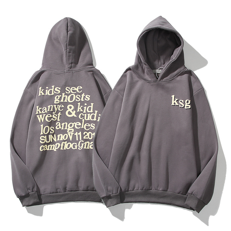 

Graffiti Letter Print Plus Velvet Sweatshirt Men Harajuku Fleece Hoodie Hip Hop Stranger Things Hooded Hoodies