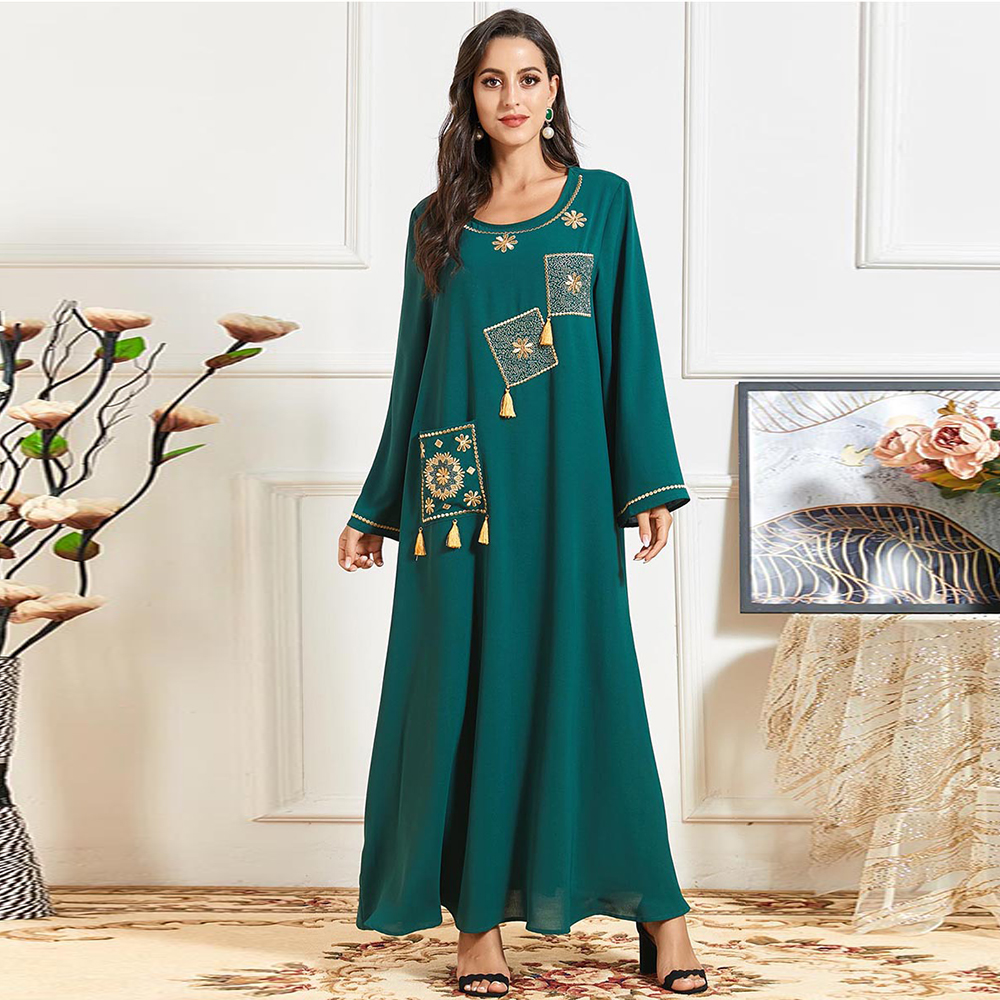 

Ramadan Eid Abaya Dubai Turkey Arab Muslim Hijab Maxi Dress Islam Clothing Dresses For Women Morocco Vestidos Robe Soiree Femme