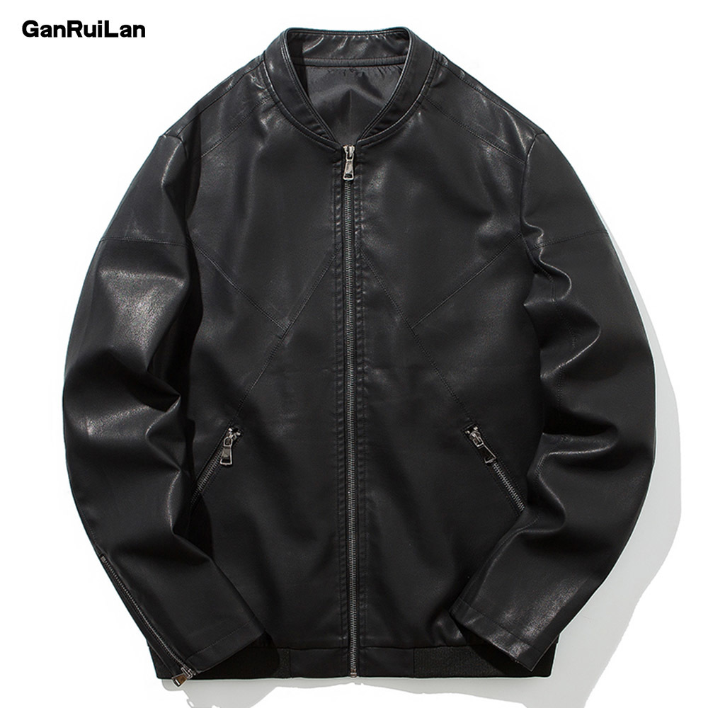 

Brand Motorcycle Leather Jackets Men Autumn and Winter Leather Clothing Men Leather Jackets Male Business Casual Coats JK18903 210518, Black asian size