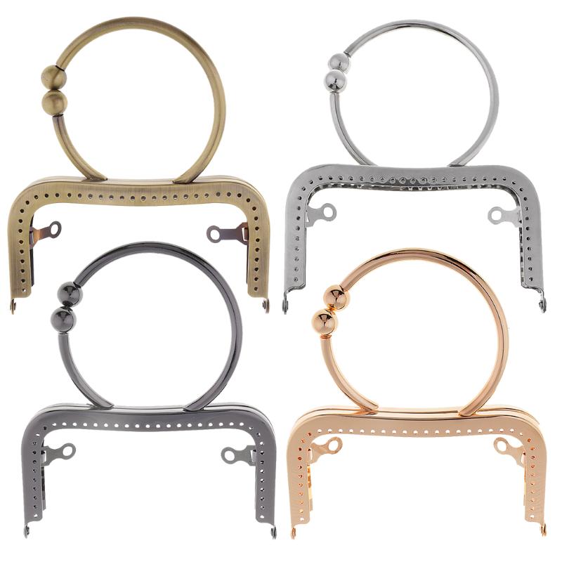 

Bag Parts & Accessories Prettyia Metal Purse Frame Ring Kiss Clasp Lock Handle Women Handbag Making