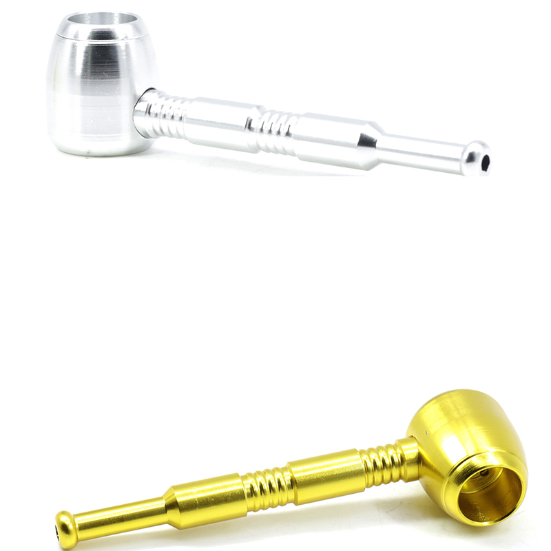 

Good Portable hookah glass smoke Pipe Filter streamline 4 parts Aluminum alloy Tobacco Pipes Smoking Accessories