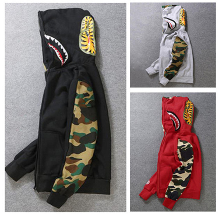 

Men women Sportwear Coat Jogger Tracksuit Pullover Fleece Sweatshirt Crewneck Bird OVO Drake Black Hip Hop stusay Hoodie Men Shark mouth, Bag (not sale)