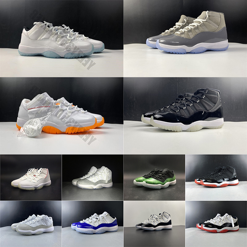 

2021 11 11S Basketball Shoes Cool Grey Legend Blue Bred Bright Citrus Concord Gamma-Blue Metallic Silver Platinum Tint Space Jam White-Bred Gym Red Jubilee Jumpman, Concord wmns low