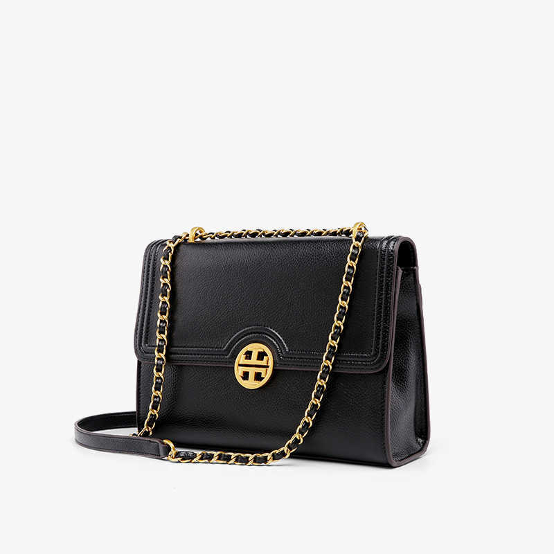 

TB advanced sense western style women's 2019 new summer texture white chain one shoulder slant span bag, Red