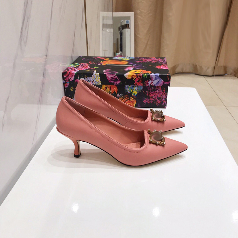 

2021 Good Quality Fashion Women Luxurys Designers Shoes Designer Sandals Womens Luxury High Heels Sandal Dress Shoess With Box Size 35-41 -H602, Pink