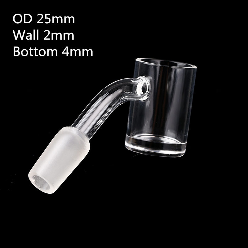 

Flat Top Quartz banger Thick bottom 4mm frosted joint OD 25mm Smoking Accessories Nail Female Male 10mm 14mm 18mm Domeless for Hookahs glass water bong Pipes