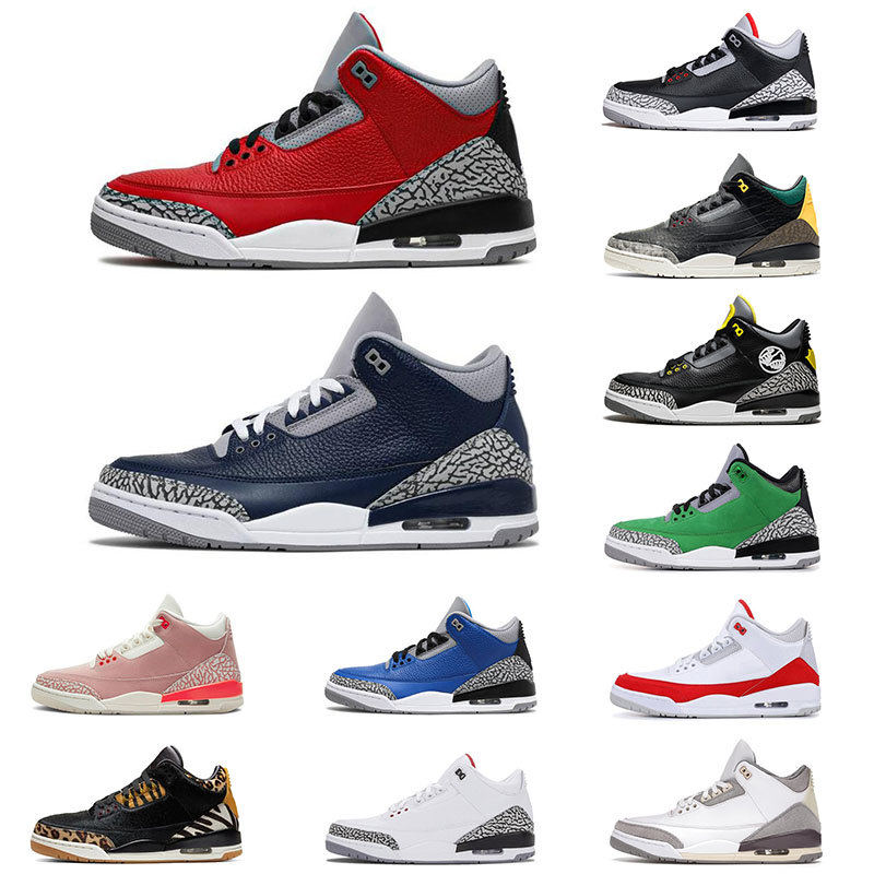 

2021 Arrival Authentic Men Trainers Jumpman 3 Basketball Sports Shoes UNC Georgetown 3M Reflective Women 3s Sneakers Cool Grey Comfortable Varsity Royal Rust Pink, C1 36-47 unc