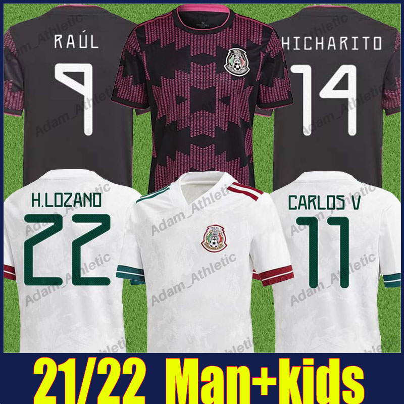 

2021 Mexico soccer jerseys CONCACAF Gold Cup national team uniforms man kids CHICHARITO C.VELA R.JIMENEZ football jersey A.GUARDADO G.DOS SANTOS Camiseta de mexican, 2020 away kids