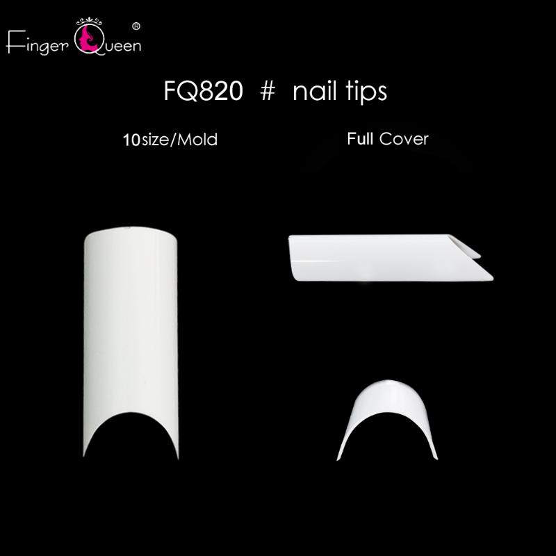 

False Nails 500pcs Long Square Coffin Fake C-Shaped Arc Curve Acrylic Half-Covered French Art, Red;gold