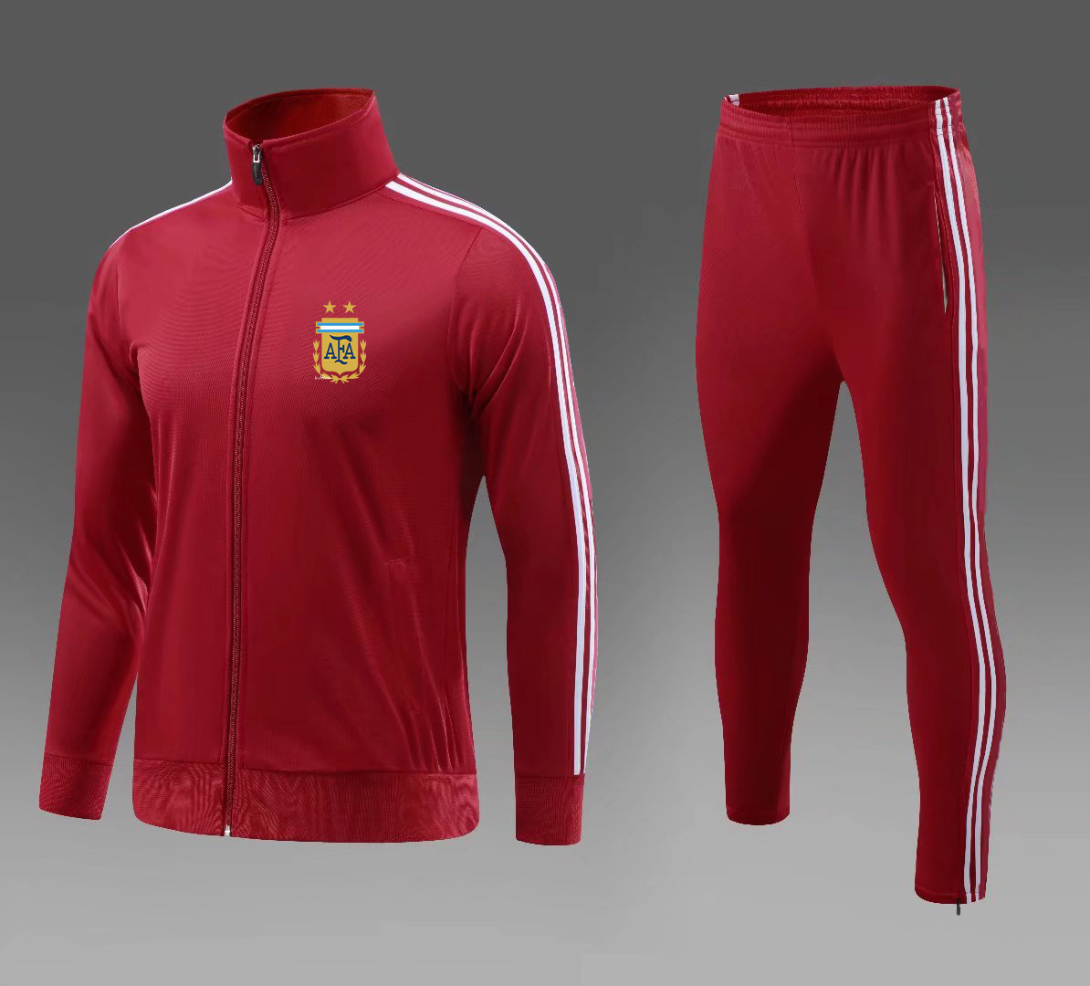 

Argentina national football team Men's Tracksuits Full zipper Jacket Pants warm outdoor football Training Winter Home Kits Running sportswear LOGO customize, No 1