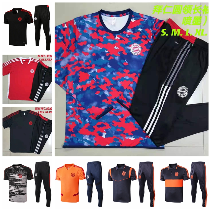

21/22 New BAYeRN Polo Jacket tracksuits training suit jogging set Football soccer Jerseys kit uniform chandal survetement Maillots de Foot futbol XX02, Gray