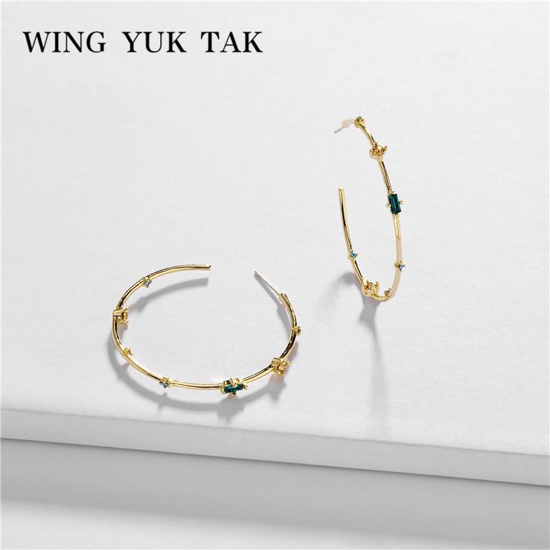 

Stud Wing Yuk Tak Bohemia Earrings For Women Colorful Zircon Jewelry Accessories