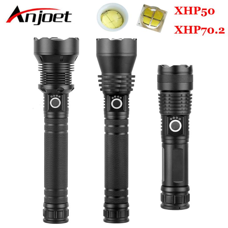 

Anjoet XHP70.2 Powerful Led Usb Zoom Tactical Torch Xhp50 18650 Or 26650 Rechargeable Battery Hand Light Camping Flashlights Torches