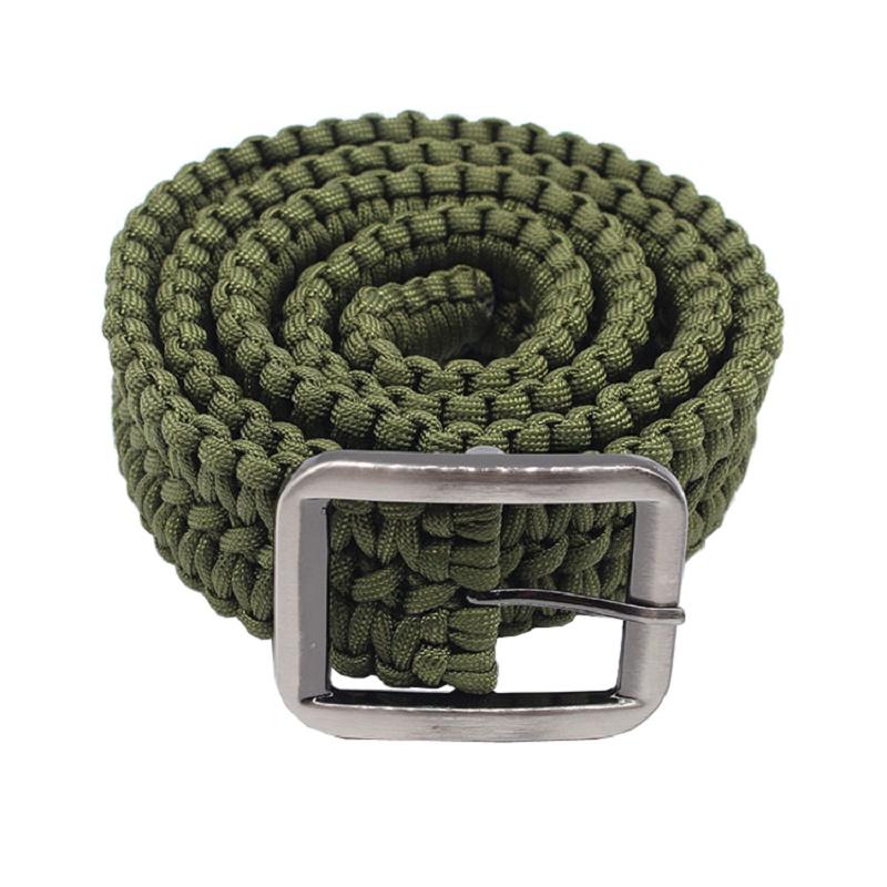 

Tactical 550 Paracord Parachute Cord Waist Belt Survival Woven Camping Hunting Hiking Emergency With Metal Buckle Outdoor Gadgets