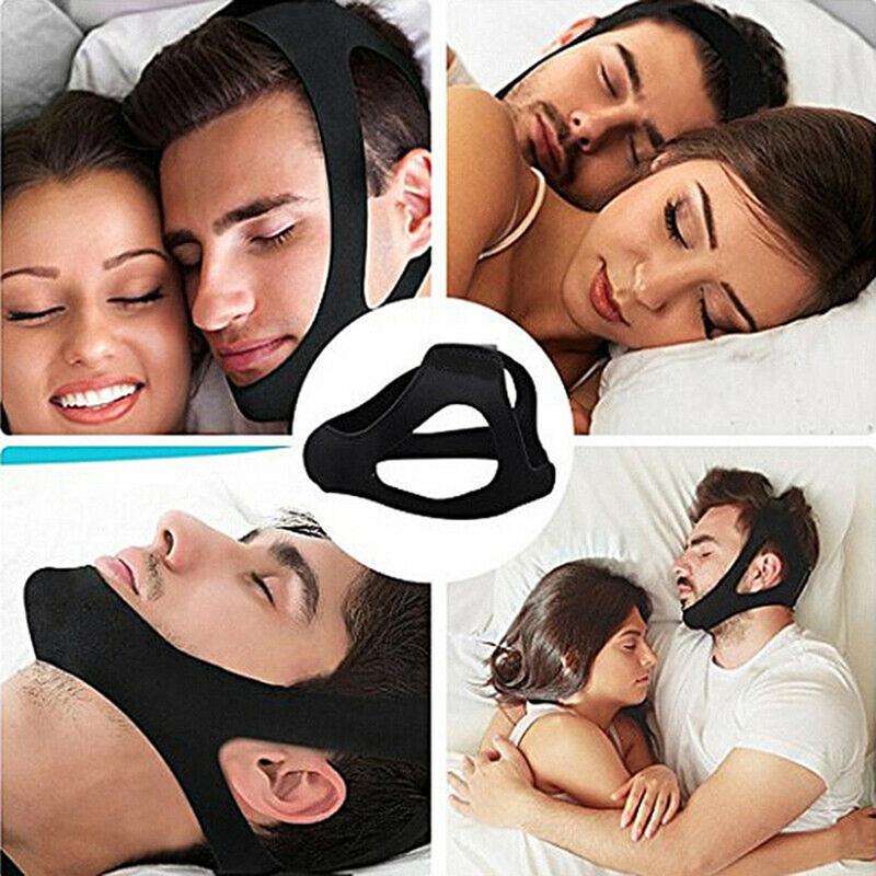 

Men Anti Snore Chin Strap Stop Snoring Belt Sleep Apnea Support Aid Bath Accessory Set