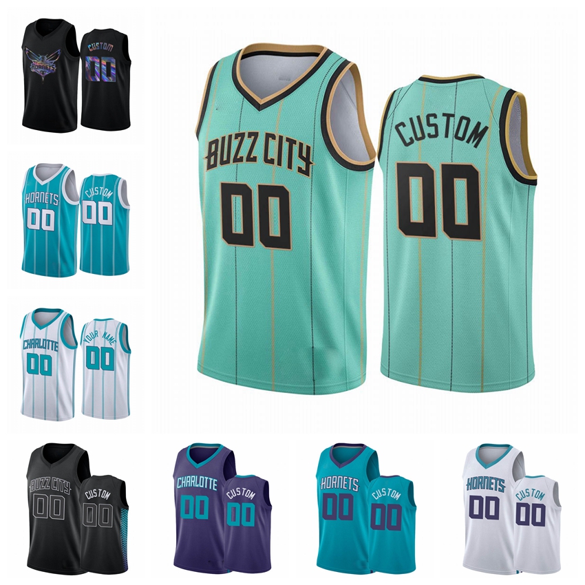 

Charlotte Hornets MEN Custom 2020-21 Mint Green Buzz Basketball Jersey