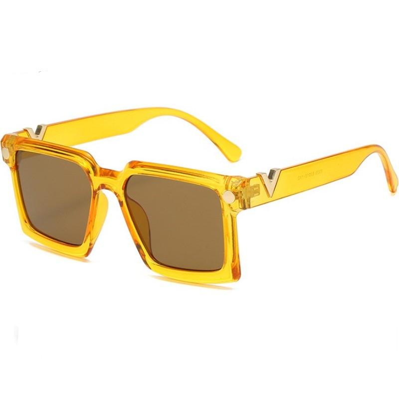 

Sunglasses Brand Flowers Rectangle Women Retro Square One Piece Shades Eyewear Men 2021 Fashion Sun Glasses For Female Unisex