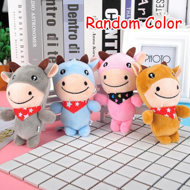 

Random Color Year Cow Animal Stuffed Plush Toy Key Chain Home Decoration Party Favor