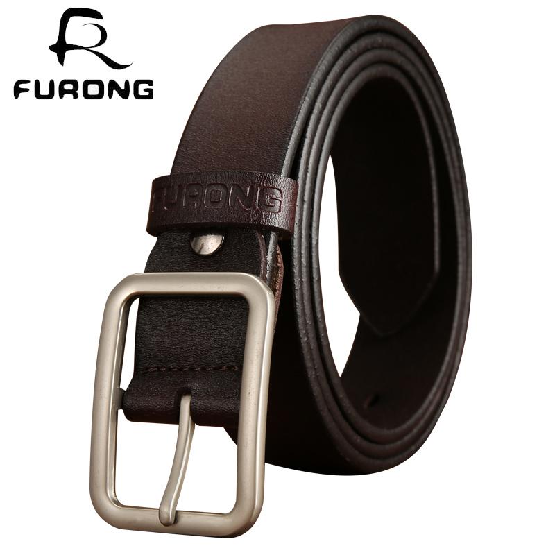 

Fashionable Women's Belt Men's Original Brand Full Grain Leather Designer Jeans Pin Buckle Retro Fashion Wild Belts, Black;brown