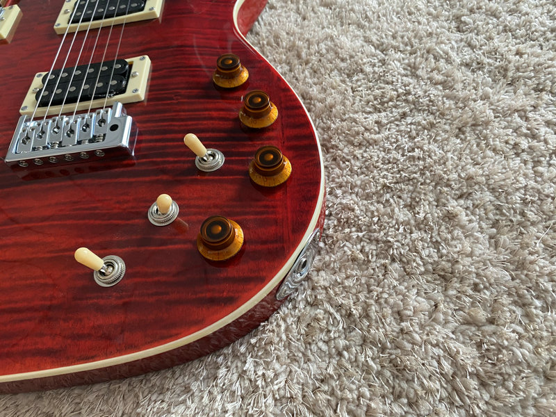 

Custom 12 string and 6 string double head double neck maple tiger print professional electric guitar