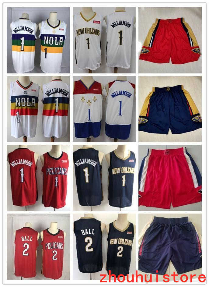 

2021 2022 Men NewOrleansPelicansBasketball Jersey Zion 1 Williamson Lonzo 2 Ball RetroNbajerseys, Color