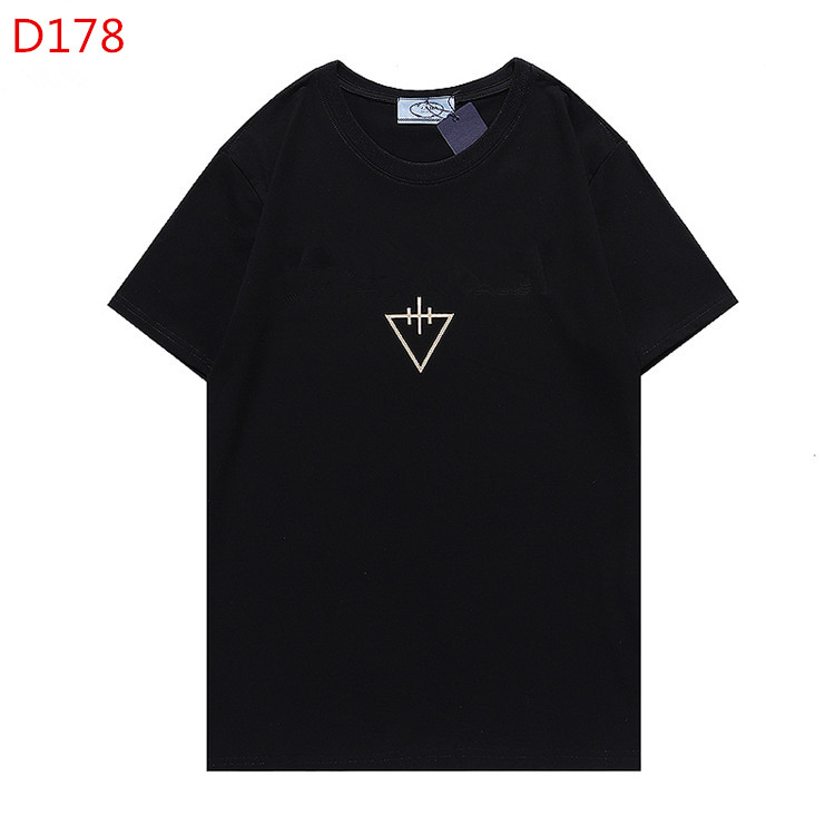 

T shirt Luxury Classic Brand Mens TShirts Summer Cotton Slim Fit Men Tops Clothing Bodybuilding Undershirt Golds Fitness Tees, Black