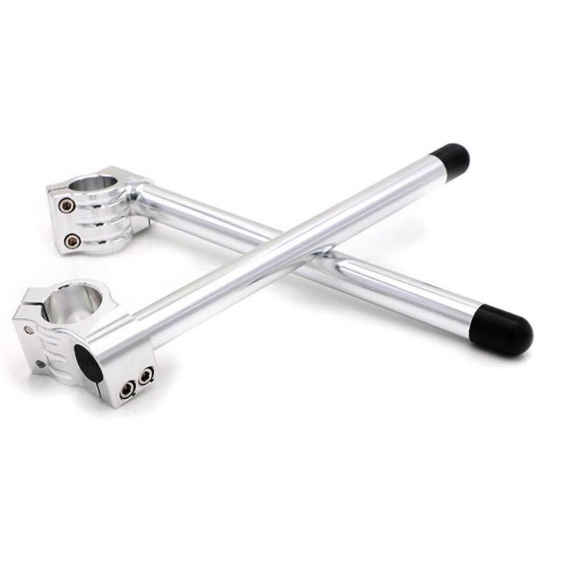 

Handlebars Motorcycle Handlebar Cafe Racer Racing Adjustable CNC Clip On Motor Motorbike Fork Handle Bar 48 50 51 52MM Chrome Black