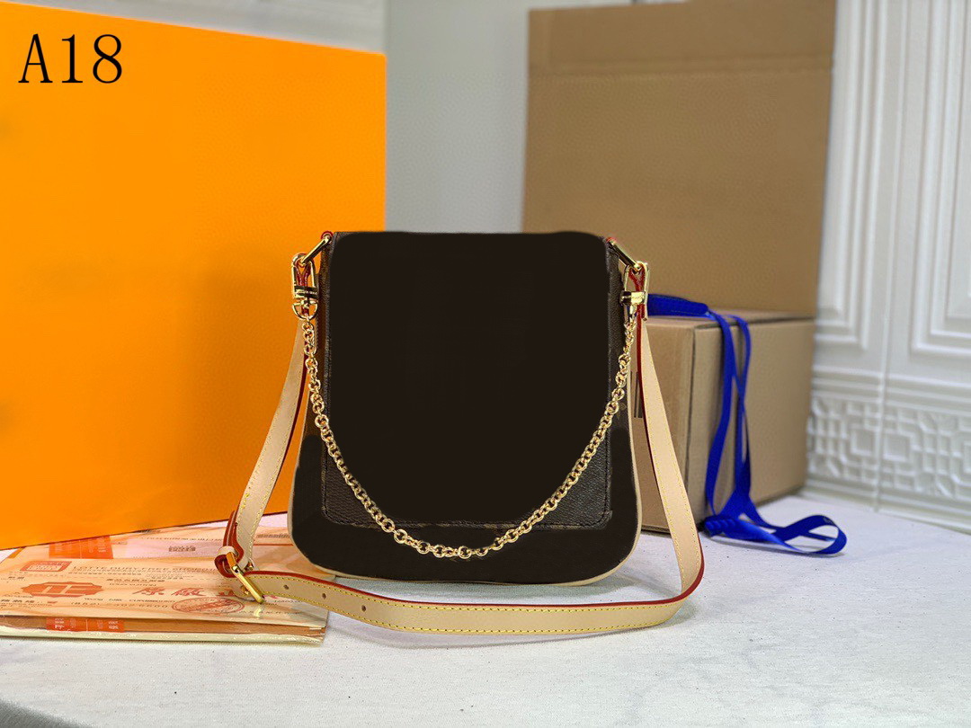 

high quality bag famous designer handbags 51257 chain women Fashion messenger bags genuine leather wallets gc#42