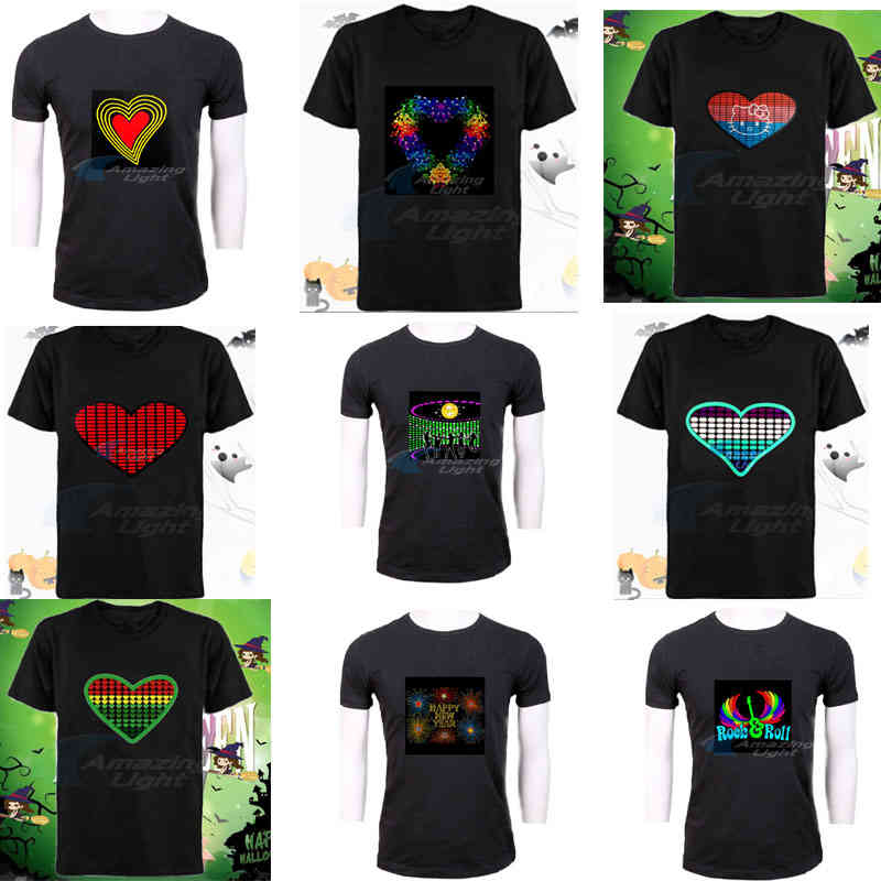Sound Activated Flashing T Shirts 