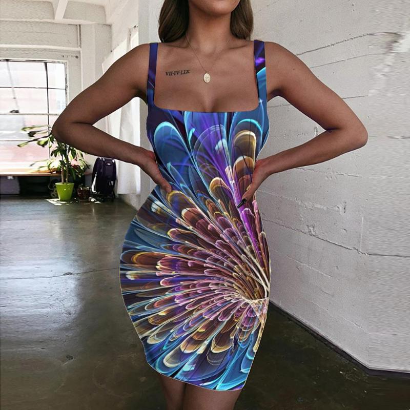 

Casual Dresses Giyu Brand Graffiti Women Painting Ladies Colorful 3d Print Art Vestido Sexy Womens Clothing Mini Evening Short, Aadzl-11115