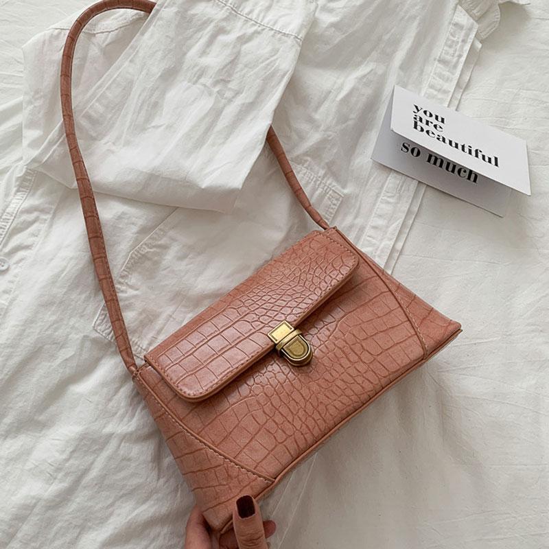 

Evening Bags Designer Fashion Solid Color Handbags For Women High Quality Pu Leather Shoulder Bag Casual Trend Square Female Crossbody, Beige