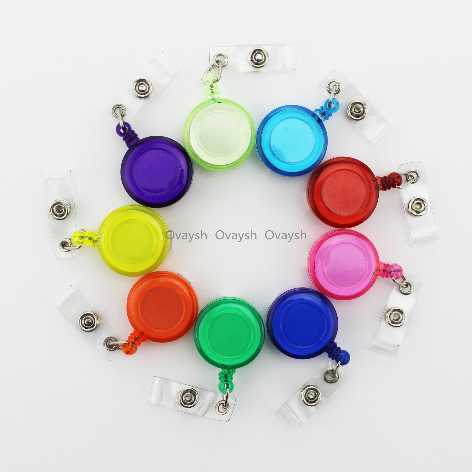 

Retractable ID Card Badge reels Holder Party Favor Business Cards Files Reel with Clip Keys Holder Key Keychain Holders