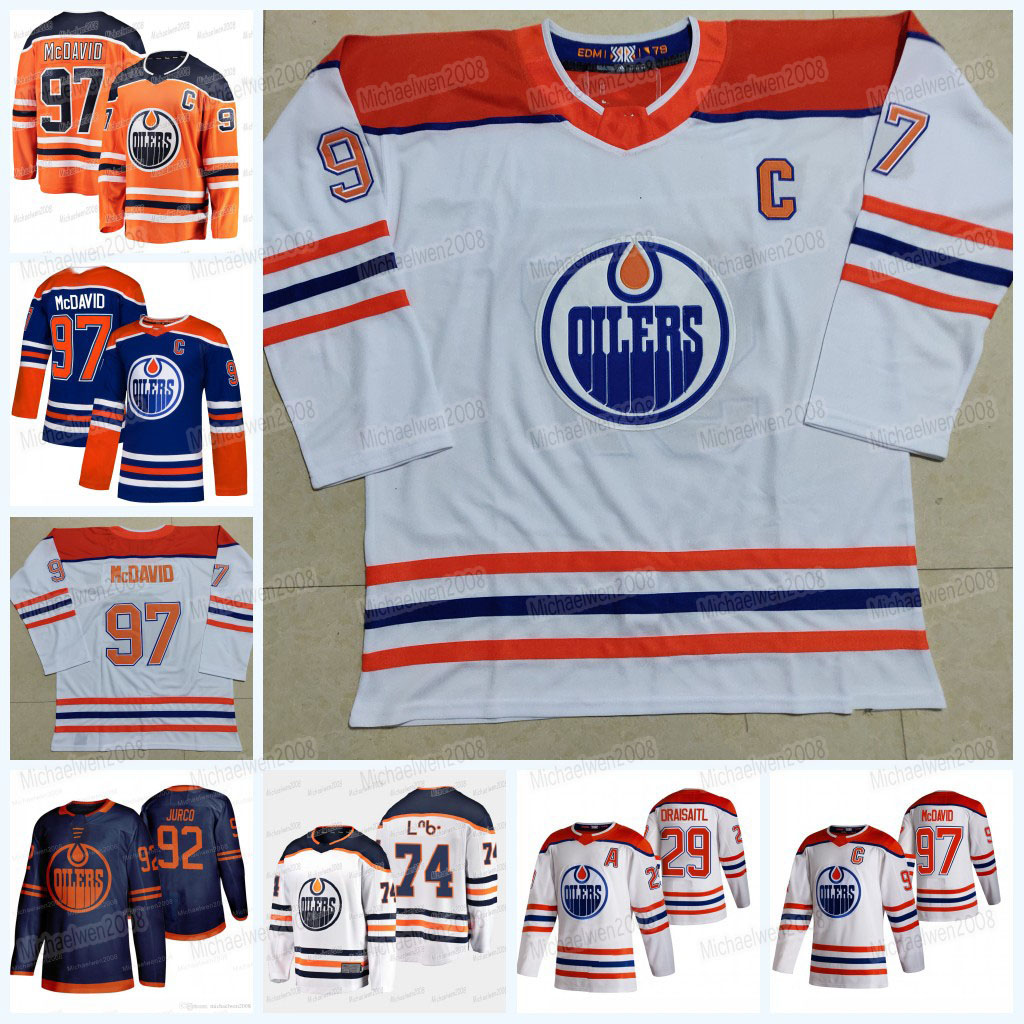 

2021-22 Edmonton Oilers Hockey Jersey Connor McDavid Leon Draisaitl Seth Griffith Dominik Kahun Cooper Marody Ryan McLeod Colton Sceviour Zach Hyman Cody Ceci, Men