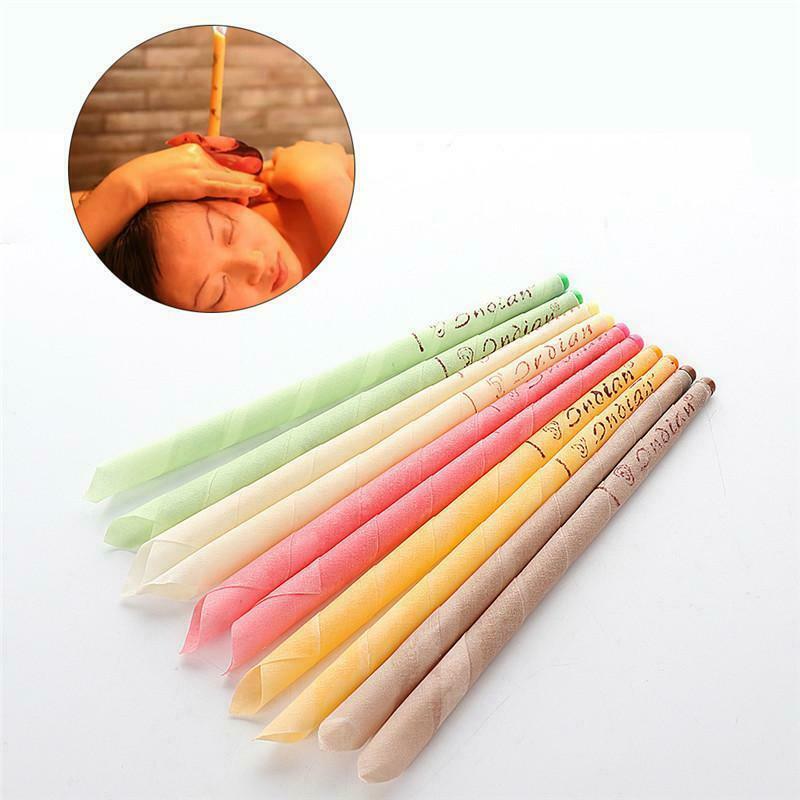 

Ear Therapy Candles Hollow Blend Cones Cleaning Incense Hearing Massage Wax For Home 10pcs Fragrance Lamps