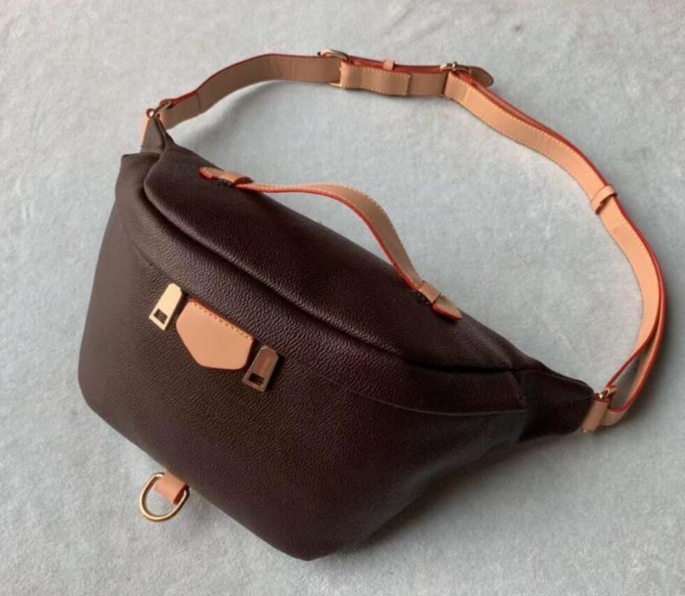 

Men Women Waist Bags fashion bag Top Quality Unisex Brown flower Casual handbags Leather Wallet, Multi