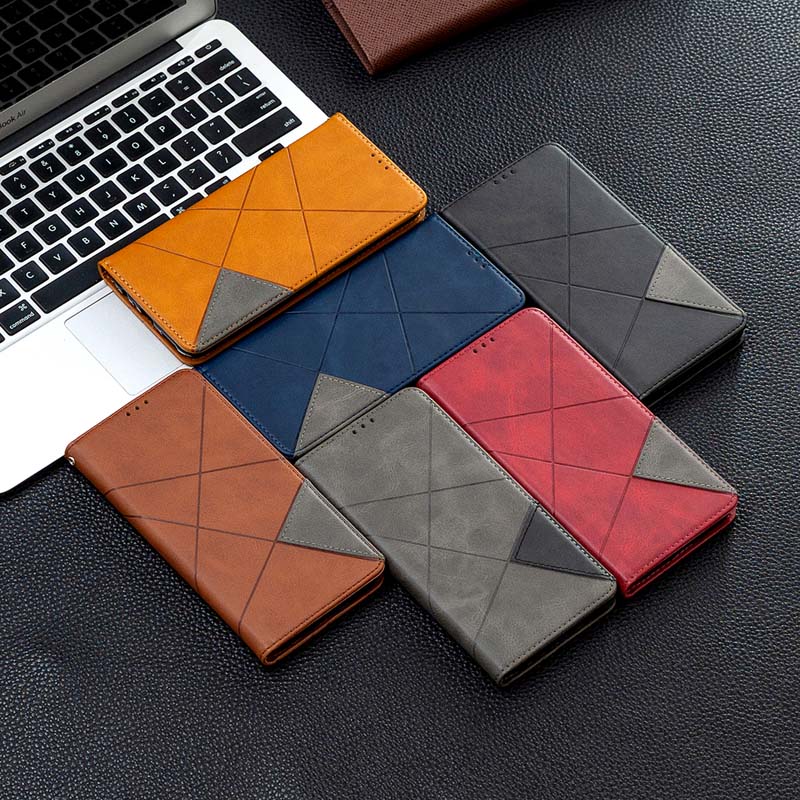 

Diamond Grid Splice PU Leather Flip Card Slot Stand Magnetic Cover Case for Samsung A10 A20 A30 A40 A50 A70 A51 A71 A12 A21 A31 A32 A42 A52 A72 A22 A8 24G 5G, Mix colors/remark colors