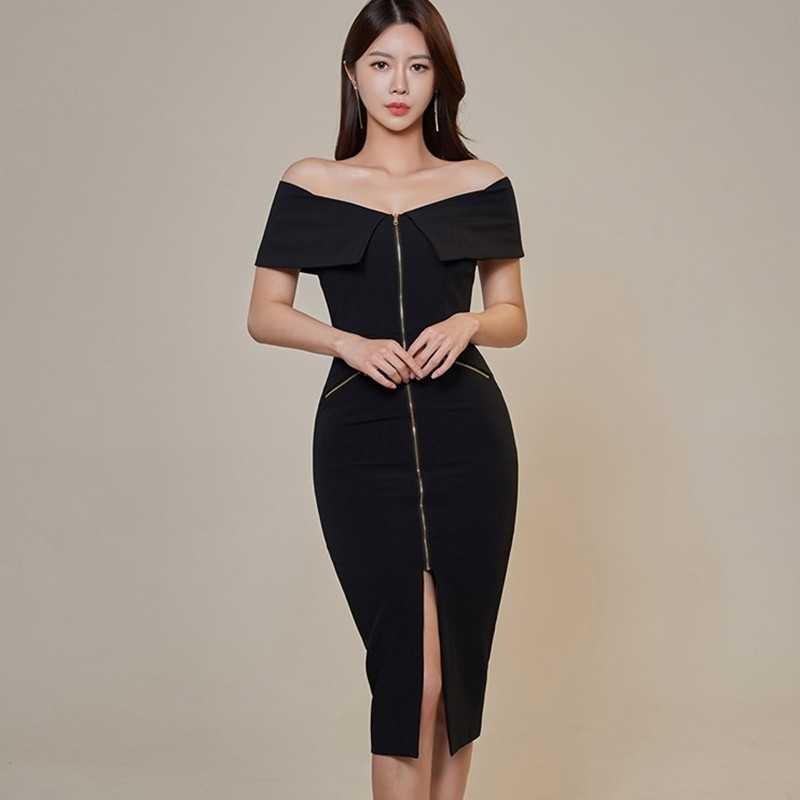 

ZAWFL Women Bandage Dress Sleeveless Zipper Off Shoulder Summer Ladies Clothes Party Club Sexy Celebrity Elegant Dresses 210525, White