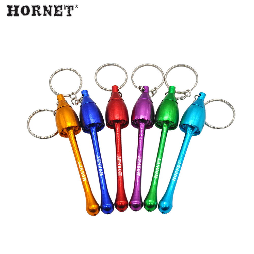 

Keychain mushroom Tobacco pipe metal mini smoking accessories keychains key chain grinder stash jar wholesale
