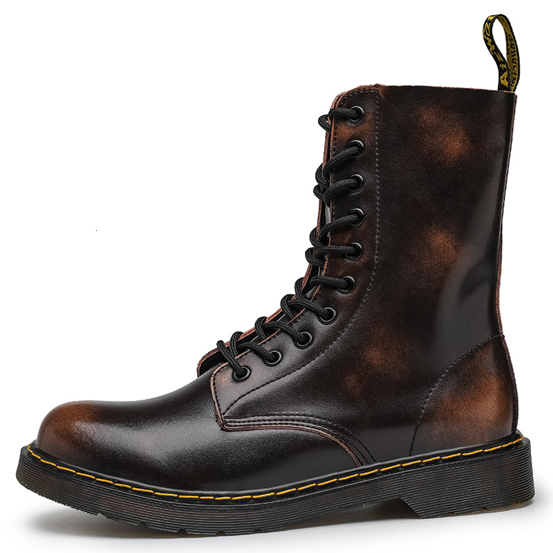 

dress shoes leisure boots 23cm long-barreled ladies genuine leather ankle winter fur lining female motorcycle couple size35-48 34z, Black