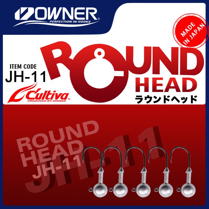 

Japan Original OWNER Cultiva JH-11 11550 Fishing Hooks High Carbon Steel Jig Head For Round Barbed 5 Models