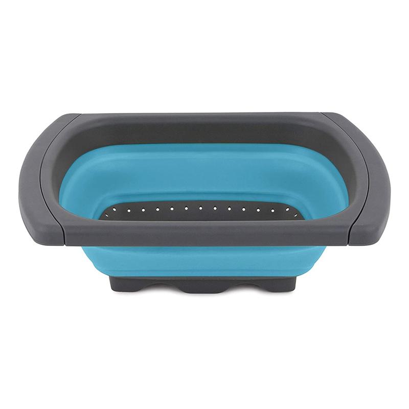 

Kitchen Collapsible Colander - Folding Strainer With Handles Perfect For Draining Pastas, Vegetable & Fruits Storage Baskets