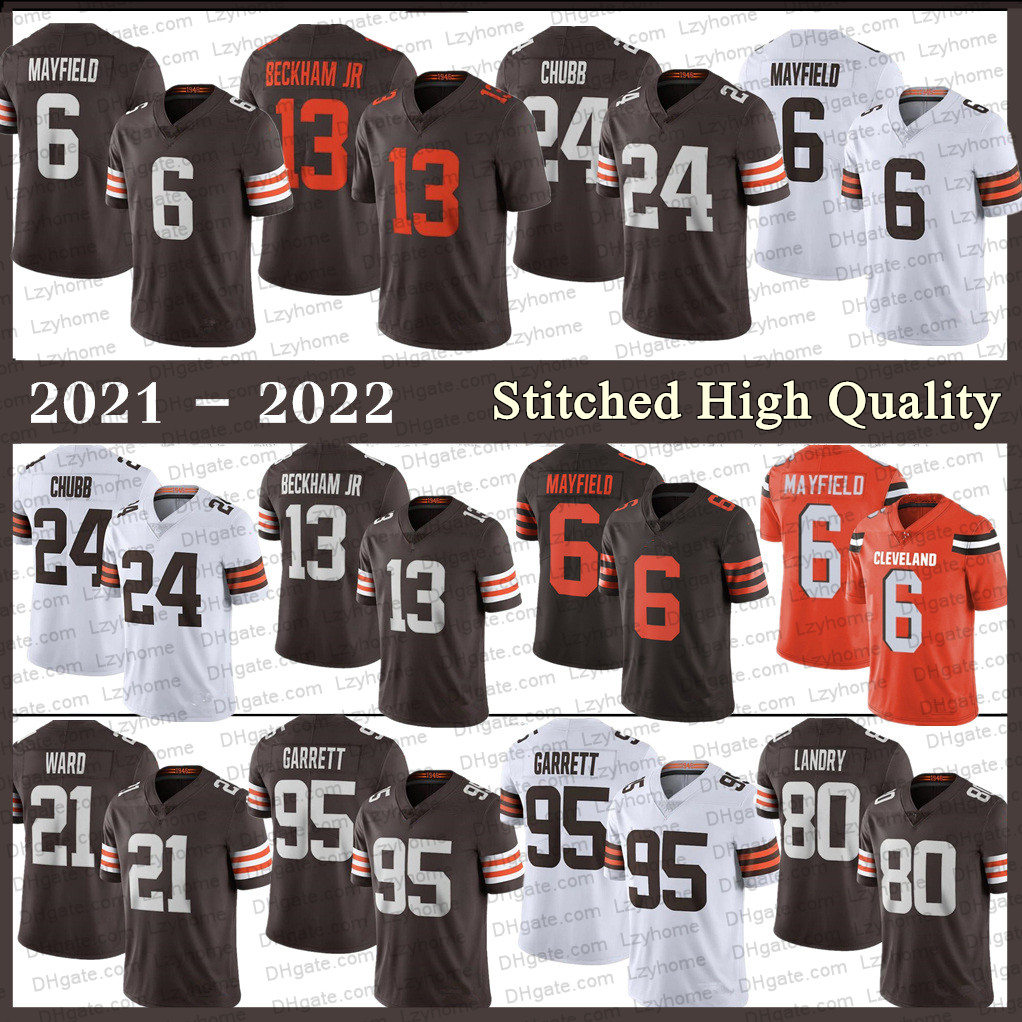 

Stitched 24 Nick Chubb Cleveland Football Jersey 6 Baker Mayfield 95 Myles Garrett 21 Denzel Ward 13 Odell Beckham Jr 80 Jarvis Landry 27 Hunt High quality jerseys, My store(lzyhome)