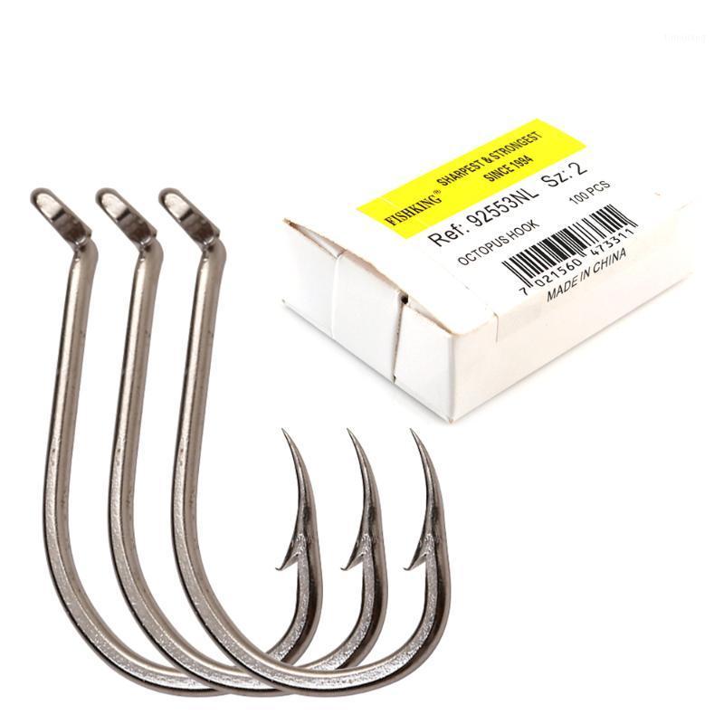 

Carbon Steel Barbed Fishing Hooks 50PCS/Lot Carp Accessories Jig Head Lure With Ringed