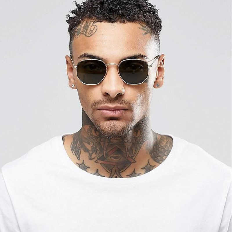 

Luxury designer Sunglasses 2021 Vintage Metal Men Brand Designer Sun Glasses Women Female Classic Driving Eyewear Uv400 Oculos De Sol Masculino, White;black