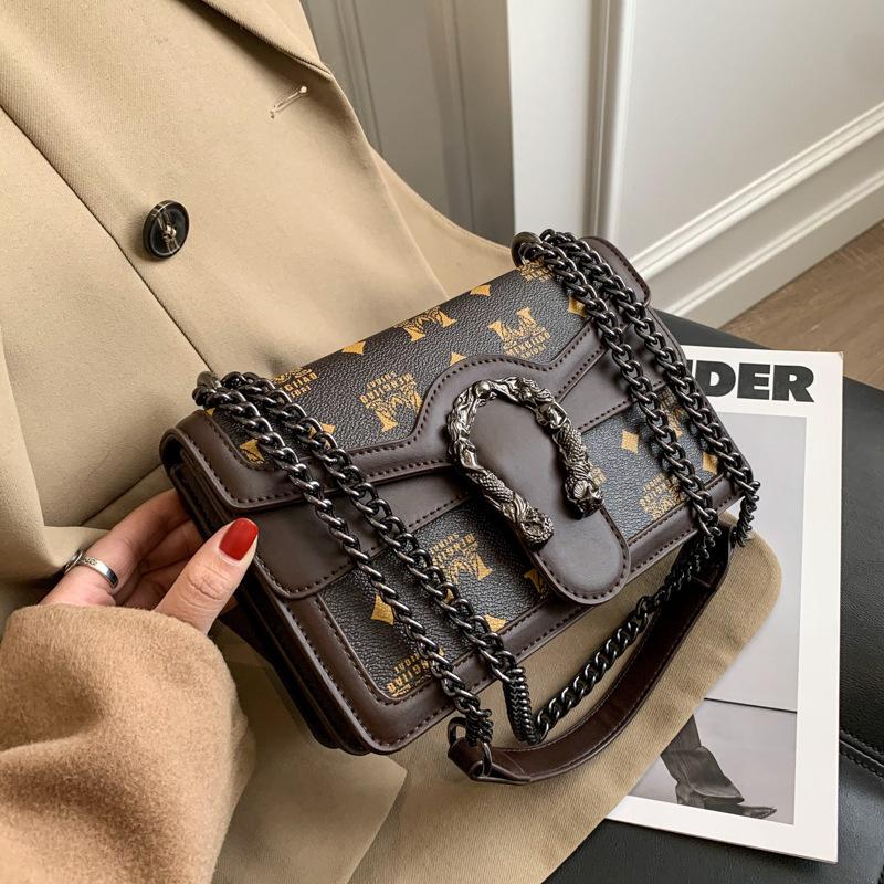 

Evening Bags Luxury Women Shoulder Chains Leather Handbags Designer Brand Crossbody Bag For Crocodile Pattern Female Purses